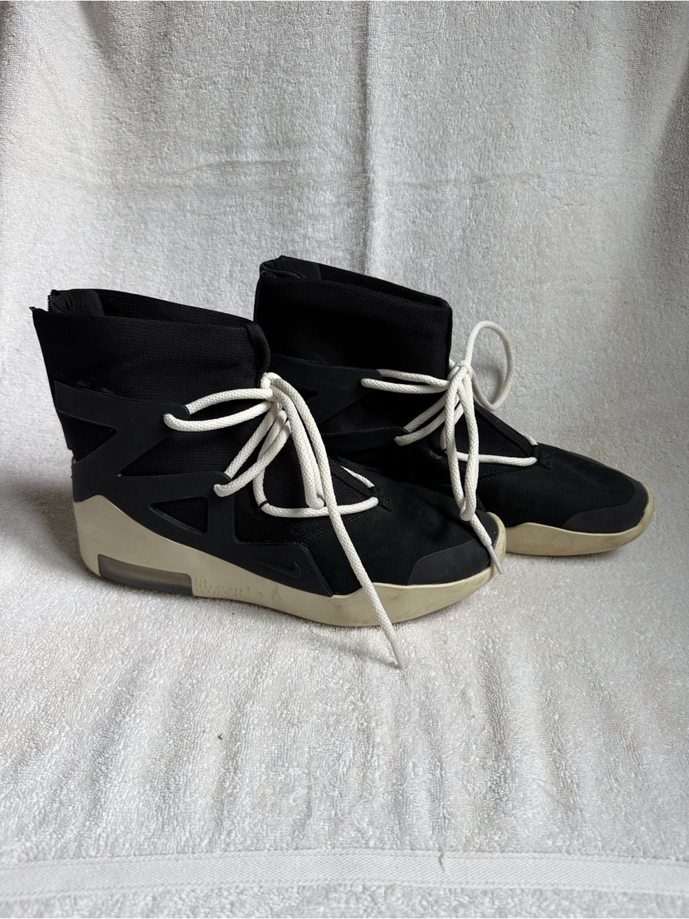 Fear of God Black High-Top Sneakers with Cream Sole